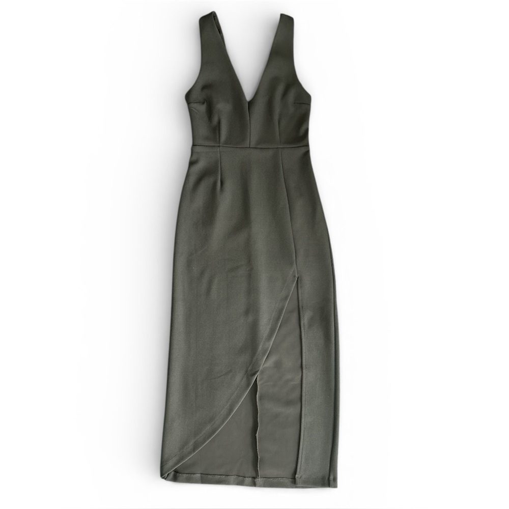 Sexy Abercrombie & Fitch Midi Black Dress with Slit- Size XS
